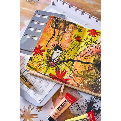 Sizzix - Studio - Clear Stamps and Stencils Set - Strength in Numbers