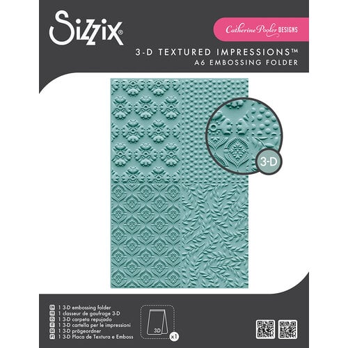 Sizzix - Catherine Pooler Designs - 3D Textured Impressions - Embossing Folder 1 Sizzix - Catherine Pooler Designs - 3D Textured Impressions - Embossing Folder