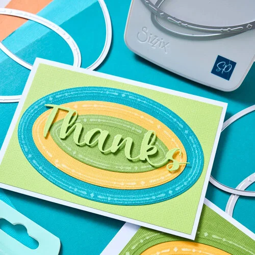 Sizzix - Stacey Park - Thinlits Dies - Take Two's - Thanks Sentiment