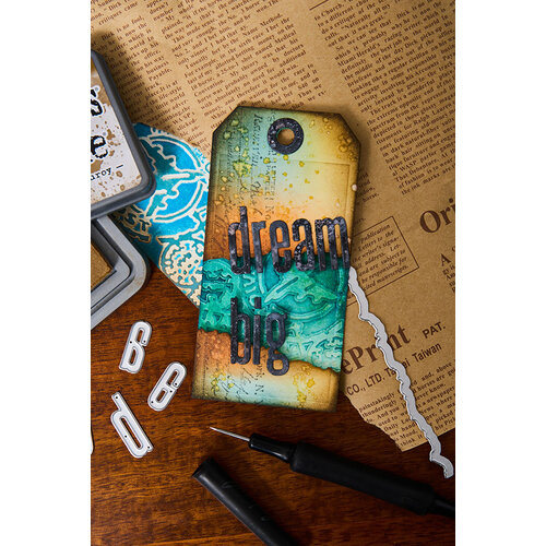 Sizzix - Tim Holtz - Multi-Level Textured Impressions - Embossing Folder - Vault Airmail 3 Sizzix - Tim Holtz - Multi-Level Textured Impressions - Embossing Folder - Vault Airmail