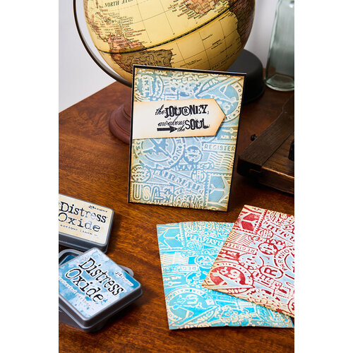 Sizzix - Tim Holtz - Multi-Level Textured Impressions - Embossing Folder - Vault Airmail 6 Sizzix - Tim Holtz - Multi-Level Textured Impressions - Embossing Folder - Vault Airmail