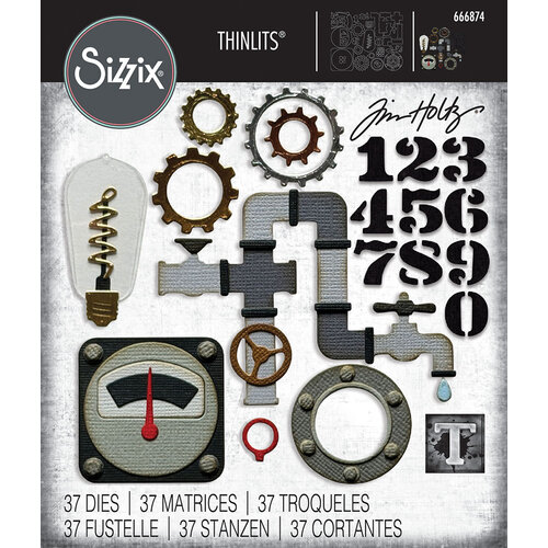 Sizzix - Tim Holtz - Thinlits Dies - Vault Industrial 1 Sizzix - Tim Holtz - Thinlits Dies - Vault Industrial