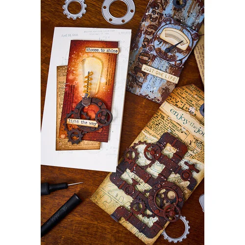 Sizzix - Tim Holtz - Thinlits Dies - Vault Industrial 9 Sizzix - Tim Holtz - Thinlits Dies - Vault Industrial
