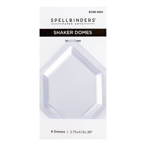 Spellbinders - Cardshoppe Essentials Collection - Shaker Domes - Hexi-Gem - 6 Pack
