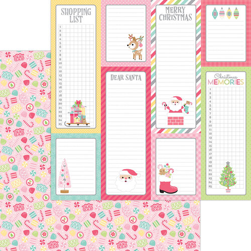 Doodlebug Design - Tinsel Time Collection - 12 x 12 Double Sided Paper - Christmas Candy 1 Doodlebug Design - Tinsel Time Collection - 12 x 12 Double Sided Paper - Christmas Candy