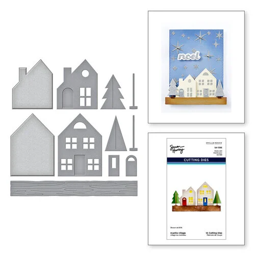 Spellbinders - Simon Hurley - Timeless Trees Collection - Etched Dies - Mantel Village 1 Spellbinders - Simon Hurley - Timeless Trees Collection - Etched Dies - Mantel Village