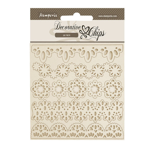 Stamperia - Old Lace Collection - Decorative Chips - Lace Borders 1 Stamperia - Old Lace Collection - Decorative Chips - Lace Borders