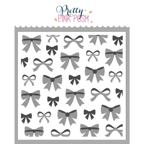 Pretty Pink Posh - Layering Stencils - Bows 1 Pretty Pink Posh - Layering Stencils - Bows