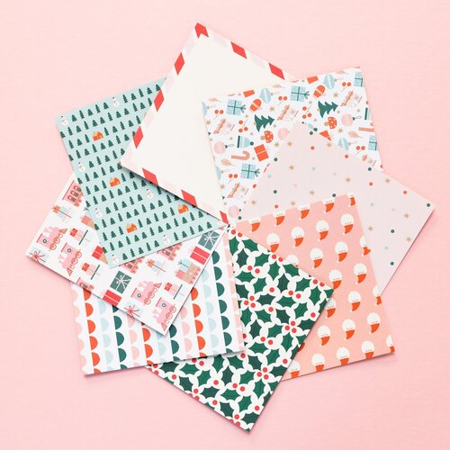 Scrapbook.com - Holly Express - Patterned Cardstock Paper Pad - Double Sided - A2 - 4.25 x 5.5 - 40 Sheets