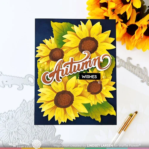 Waffle Flower Crafts - Craft Dies - Sunflower Cluster 5 Waffle Flower Crafts - Craft Dies - Sunflower Cluster