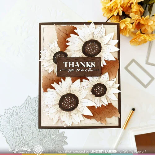 Waffle Flower Crafts - Craft Dies - Sunflower Cluster 6 Waffle Flower Crafts - Craft Dies - Sunflower Cluster