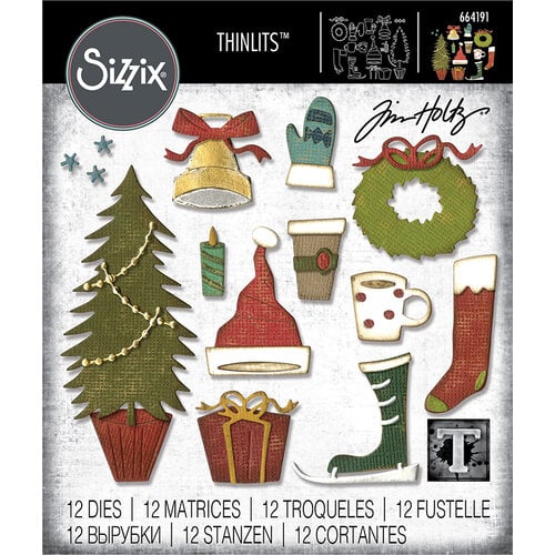 Sizzix - Tim Holtz - Thinlits Dies - Vault Festive Things