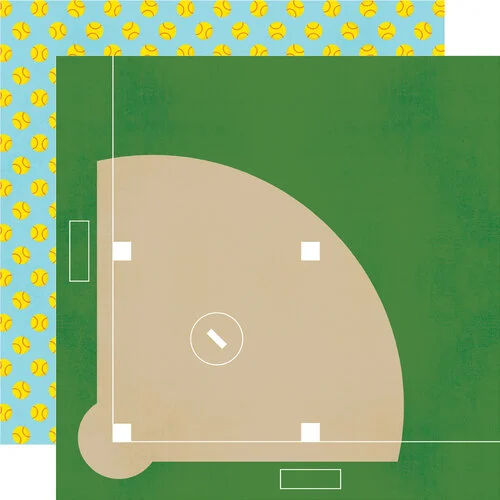 Simple Stories - Softball Collection - 12 x 12 Double Sided Paper - Shut Out 1 Simple Stories - Softball Collection - 12 x 12 Double Sided Paper - Shut Out