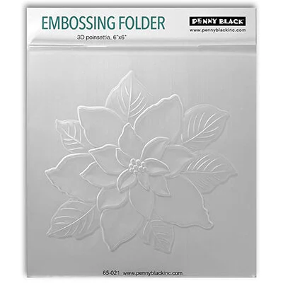 Penny Black - Embossing Folder - 3D Poinsettia 1 Penny Black - Embossing Folder - 3D Poinsettia