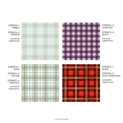 Concord and 9th - Kristina Werner - Stencils - Layered Plaid 2 Concord and 9th - Kristina Werner - Stencils - Layered Plaid