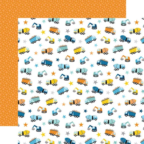 Echo Park - Little Builder Collection - 12 x 12 Double Sided Paper - Work Site Trucks 1 Echo Park - Little Builder Collection - 12 x 12 Double Sided Paper - Work Site Trucks
