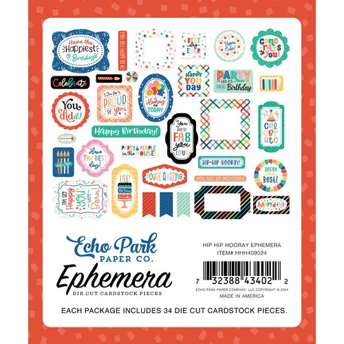 Echo Park - Hip Hip Hooray Collection - Ephemera
