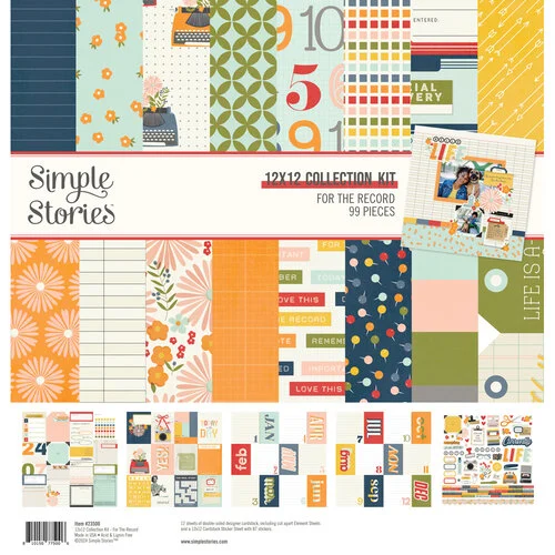 Simple Stories - For The Record Collection - 12 x 12 Collection Kit