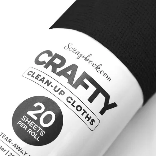 Scrapbook.com - Crafty Clean-up Cloths - 10x10 Tear-Away Towels - 20 Sheet Roll - Black