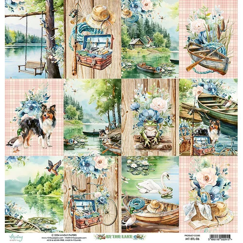 Mintay Papers - By The Lake Collection - 12 x 12 Double Sided Paper - 6 2 Mintay Papers - By The Lake Collection - 12 x 12 Double Sided Paper - 6