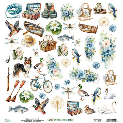 Mintay Papers - By The Lake Collection - 12 x 12 Double Sided Paper - Elements