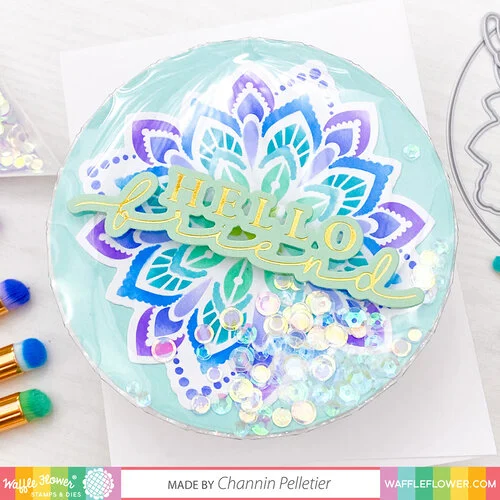 Waffle Flower Crafts - Flat Shaker Cover - Circle - 4.25 x 4.25 - 5 Pack