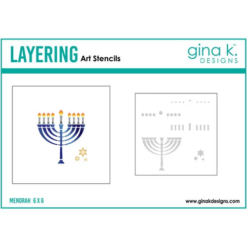 Gina K Designs - Stencils - Menorah 1 Gina K Designs - Stencils - Menorah
