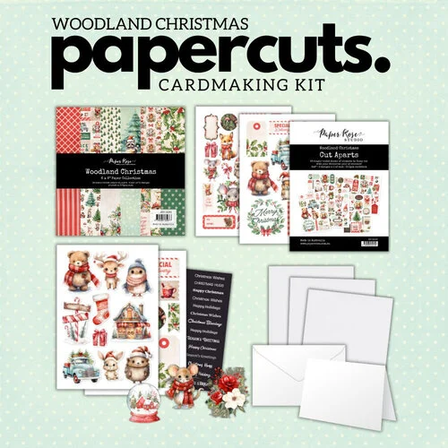 Paper Rose - Woodland Christmas Collection - Cardmaking Kit 1 Paper Rose - Woodland Christmas Collection - Cardmaking Kit