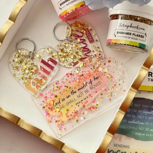 Scrapbook.com - Shimmer Flakes - Watermelon - Red - 2 oz Shaker Jar 12 Scrapbook.com - Shimmer Flakes - Watermelon - Red - 2 oz Shaker Jar