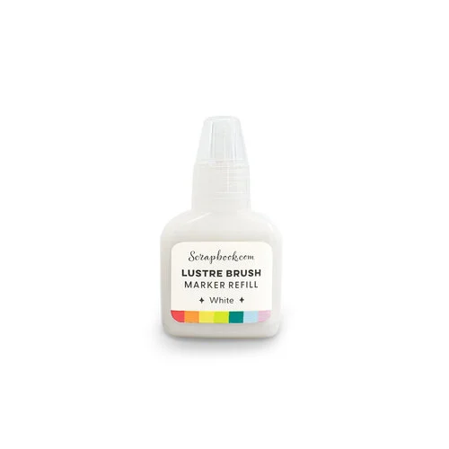 Scrapbook.com - Lustre Brush Marker - White - Refill Liquid - 20ml Bottle 1 Scrapbook.com - Lustre Brush Marker - White - Refill Liquid - 20ml Bottle