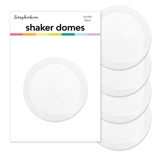 Scrapbook.com - Shaker Domes - Stick-On Clear Dimensional Shapes - Circles - 5 Pack