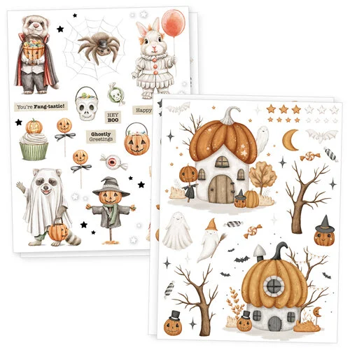 Scrapbook.com - Halloween Bundle - Rub-On Transfers - 6x8 - 4 Sheets 1 Scrapbook.com - Halloween Bundle - Rub-On Transfers - 6x8 - 4 Sheets