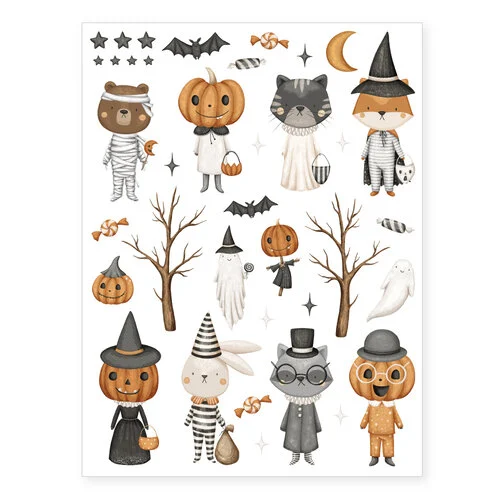 Scrapbook.com - Halloween Bundle - Rub-On Transfers - 6x8 - 4 Sheets 4 Scrapbook.com - Halloween Bundle - Rub-On Transfers - 6x8 - 4 Sheets