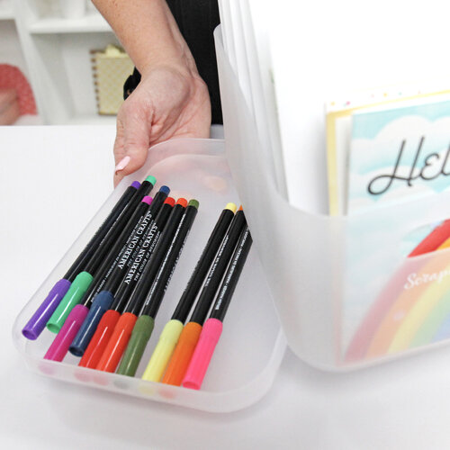 Scrapbook.com - Storage Bin with Lid & Stack-n-Sort Bundle - Small and Large - Frost 6 Scrapbook.com - Storage Bin with Lid & Stack-n-Sort Bundle - Small and Large - Frost