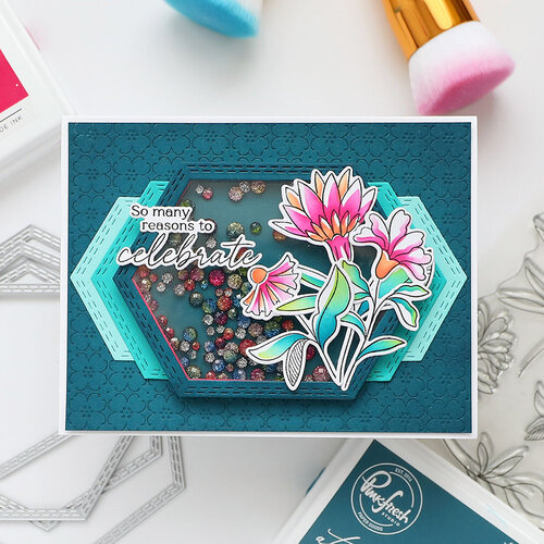 Pinkfresh Studio - Essentials Collection - Dies - Nested Hexagons - Double Stitch 4 Pinkfresh Studio - Essentials Collection - Dies - Nested Hexagons - Double Stitch