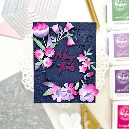 Pinkfresh Studio - Essentials Collection - Dies - Nested Hexagons - Double Stitch 8 Pinkfresh Studio - Essentials Collection - Dies - Nested Hexagons - Double Stitch