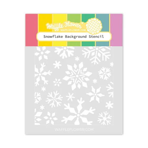 Waffle Flower Crafts - Stencils - Snowflake Background 1 Waffle Flower Crafts - Stencils - Snowflake Background