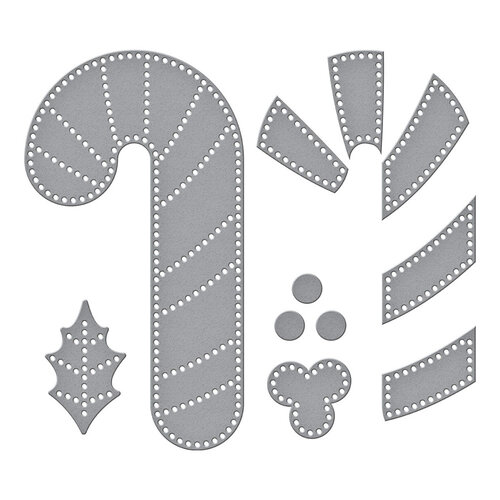 Spellbinders - Felt Stitch & Create Collection - Etched Dies - Candy Cane