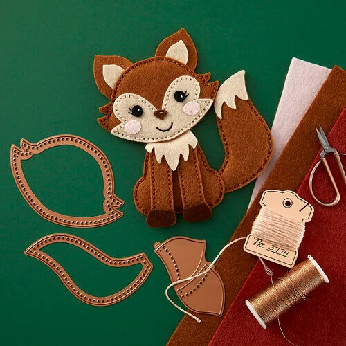 Spellbinders - Felt Stitch & Create Collection - Etched Dies - Forest Fox 5 Spellbinders - Felt Stitch & Create Collection - Etched Dies - Forest Fox
