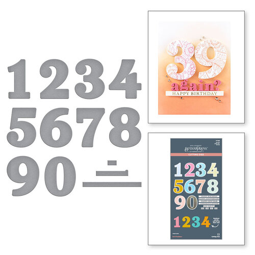Spellbinders - Etched Dies - Bold Numbers 1 Spellbinders - Etched Dies - Bold Numbers