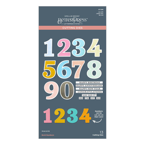 Spellbinders - Etched Dies - Bold Numbers 2 Spellbinders - Etched Dies - Bold Numbers