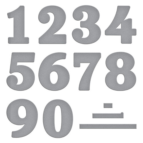 Spellbinders - Etched Dies - Bold Numbers 3 Spellbinders - Etched Dies - Bold Numbers