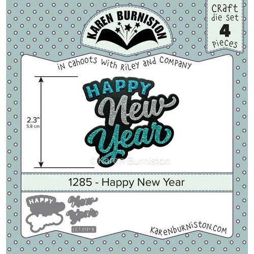 Karen Burniston - Craft Dies - Happy New Year 1 Karen Burniston - Craft Dies - Happy New Year