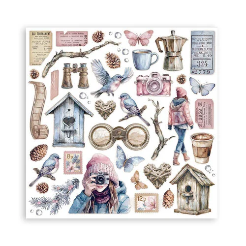 Stamperia - Dewdrops Collection - 8 x 8 Paper Pad 12 Stamperia - Dewdrops Collection - 8 x 8 Paper Pad