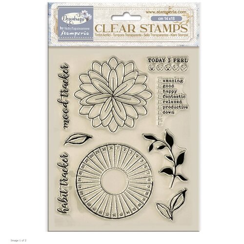 Stamperia - Dewdrops Collection - Acrylic Stamps - Habit Tracker