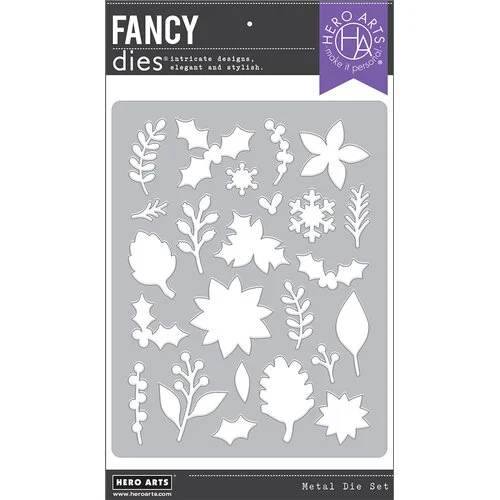 Hero Arts - Fancy Dies - Winter Foliage Pattern Cover Plate 1 Hero Arts - Fancy Dies - Winter Foliage Pattern Cover Plate