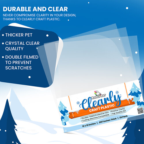 Bearly Art - Clearly Craft Plastic - 12 x 12 Crystal Clear Sheets 3 Bearly Art - Clearly Craft Plastic - 12 x 12 Crystal Clear Sheets