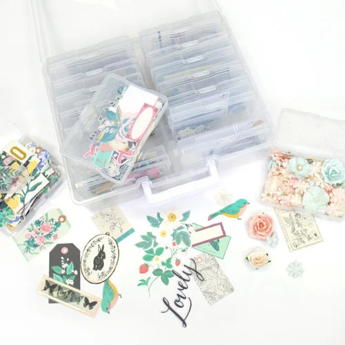 Scrapbook.com - Clear Craft Storage Boxes - 4x6 - 17 Piece Set
