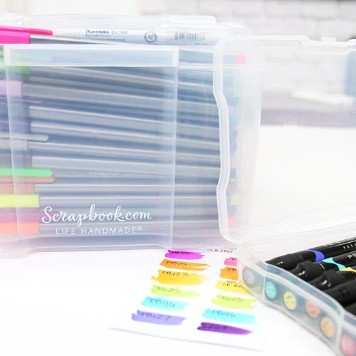 Scrapbook.com - Clear Craft Storage Boxes - 4x6 - 17 Piece Set