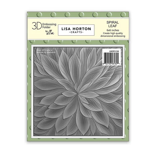 Lisa Horton Crafts - 3D Embossing Folder - Spiral Leaf 1 Lisa Horton Crafts - 3D Embossing Folder - Spiral Leaf